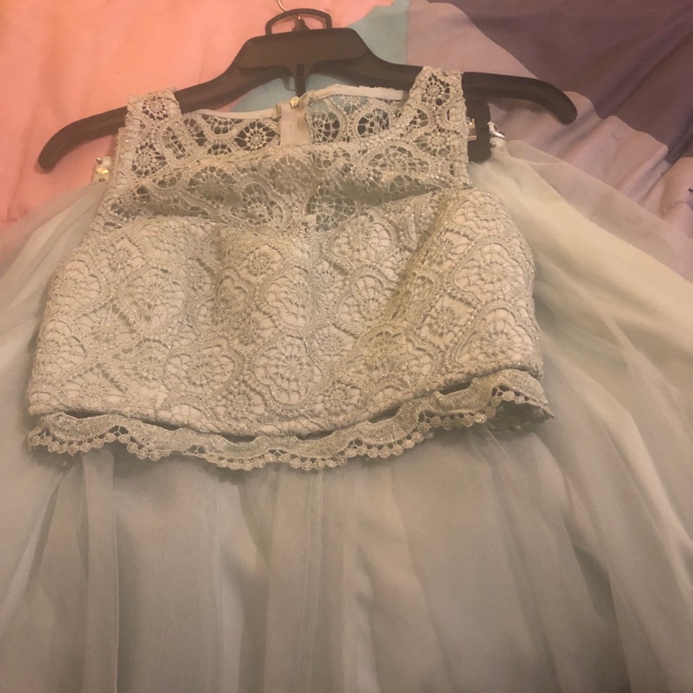 Mint green Two Piece Prom Dress